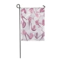 thumbnail image 1 of SIDONKU Pink Pattern Women Shoes High Heels Flowers and Butterfly Garden Flag Decorative Flag House Banner 12x18 inch, 1 of 1