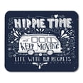 thumbnail image 1 of SIDONKU Power Vintage Hippie Time Mini Van and Lettering Life No Regrets This Flower Bus Mousepad Mouse Pad Mouse Mat 9x10 inch, 1 of 1