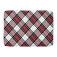 thumbnail image 1 of SIDONKU Red Pattern Dress Stewart Tartan Diagonal Plaid Black Celtic Check Doormat Floor Rug Bath Mat 23.6x15.7 inch, 1 of 1