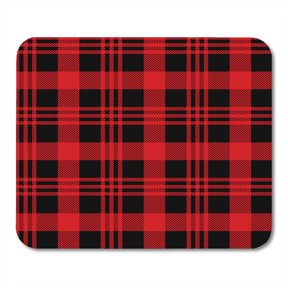SIDONKU Red Plaid Lumberjack Flannel Pattern Scotland Check Tartan Mousepad Mouse Pad Mouse Mat 9x10 inch
