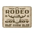 thumbnail image 1 of SIDONKU Rodeo Show for Event in Retro Skull Cowboy Hat Headline and Description Layered Separate Text Doormat Floor Rug Bath Mat 23.6x15.7 inch, 1 of 1