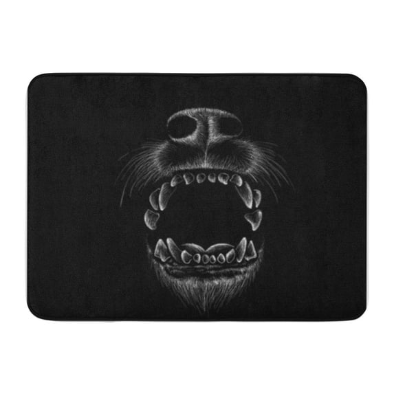 SIDONKU The Vector Logo Wolf for T Shirt Design or Outwear Doormat Floor Rug Bath Mat 30x18 inch