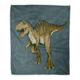 thumbnail image 1 of SIDONKU Throw Blanket Warm Cozy Print Flannel Dinosaur of Tyrannosaurus Rex Character Head Comfortable Soft for Bed Sofa and Couch 50x60 Inches, 1 of 1