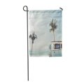 thumbnail image 1 of SIDONKU Vintage Car Parked Tropical Beach Seaside Surfboard Roof Leisure Trip in The Garden Flag Decorative Flag House Banner 28x40 inch, 1 of 1
