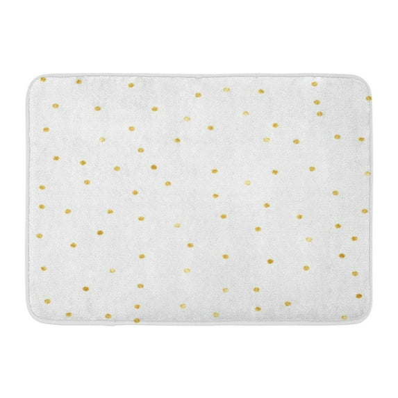 SIDONKU Watercolor Falling Polka Dot Confetti Gold Yellow Abstract Birthday Bright Doormat Floor Rug Bath Mat 23.6x15.7 inch