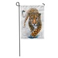thumbnail image 1 of SIDONKU Watercolor Leopard Jaguar Wild Big Cat Cute Danger Drawing Garden Flag Decorative Flag House Banner 28x40 inch, 1 of 2