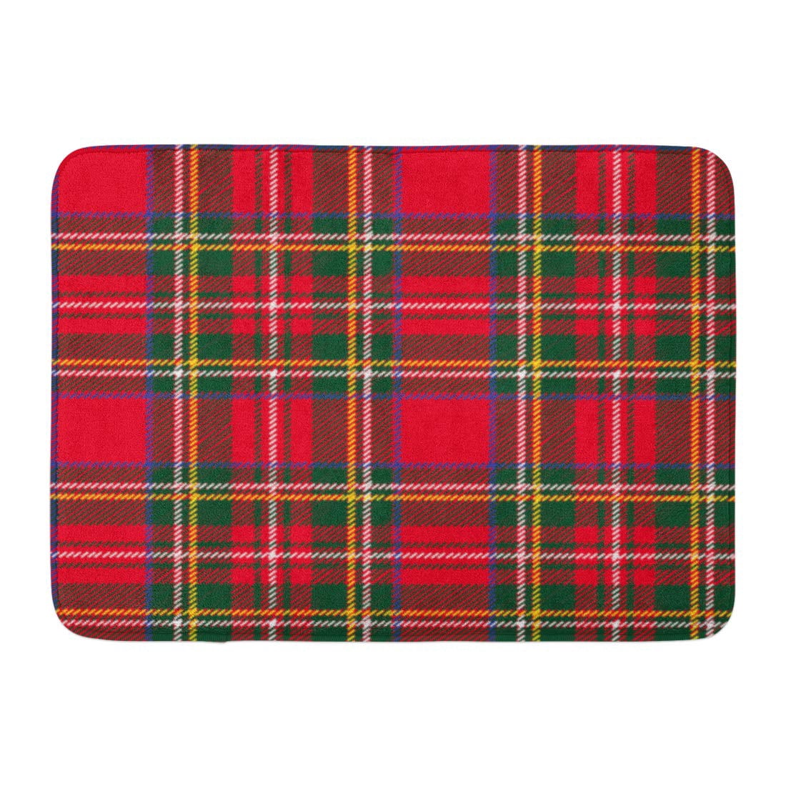 SIDONKU Yellow Pattern Tartan Plaid Christmas New Year Traditional Red ...