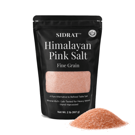 SIDRAT Himalayan Pink Salt Fine  2 lb (907g)