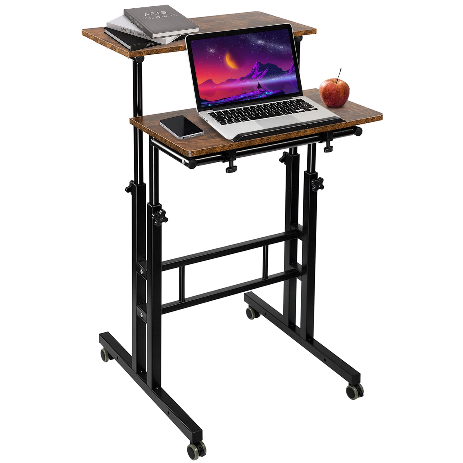  SIDUCAL Mobile Standing Desk, Portable Stand Up Desk