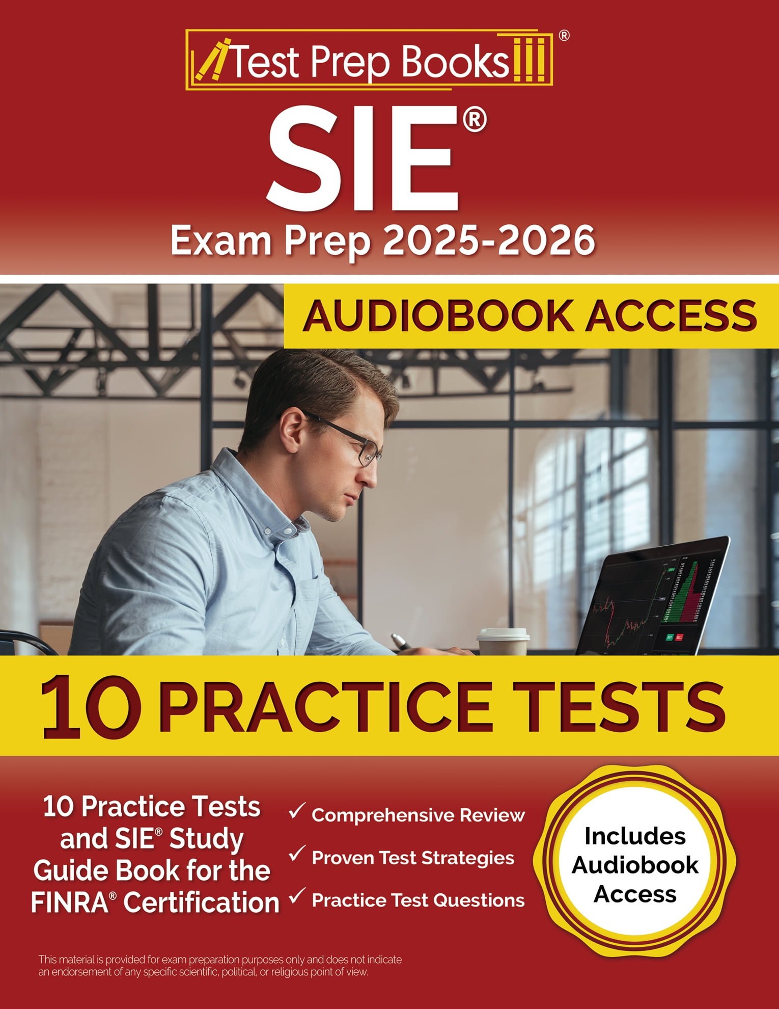 SIE Exam Prep 2025-2026: 10 Practice Tests and SIE Study Guide Book for the FINRA Certification [Includes Audiobook Access]