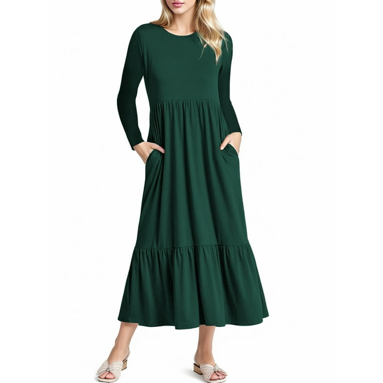 Long swing shops dress with pockets