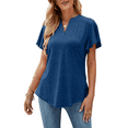 thumbnail image 1 of SIEANE Women's Ruffle Sleeve Loose Tunic Blouse V Neck Shirts Casual Summer Tops, 1 of 6