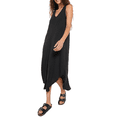 thumbnail image 1 of SIEANE Women's Sleeveless Long Dress V Neck Loose Curved Slit Hem Long Maxi Dress, 1 of 5