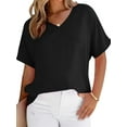 thumbnail image 1 of SIEANE Women's Tops Summer Loose Fit V-Neck Lightweight Blouse, S-XXL, 1 of 5