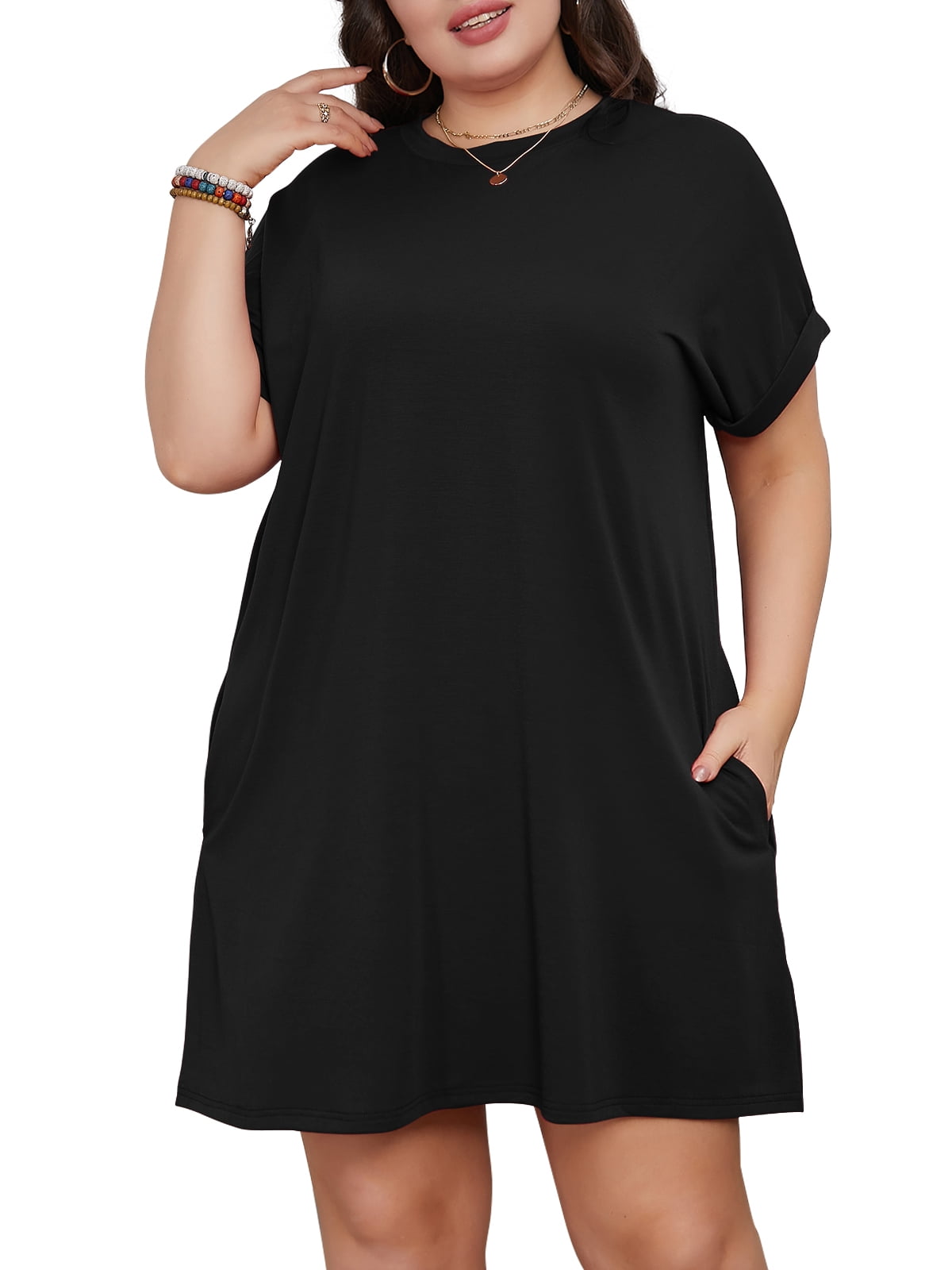 Plus Size Shirt Dresses in Plus Size Dresses - Walmart.com