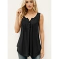 thumbnail image 1 of SIEANE Womens Tank Tops Sleeveless Summer Tunic Tops with Buttons Shirts,Black-L, 1 of 4