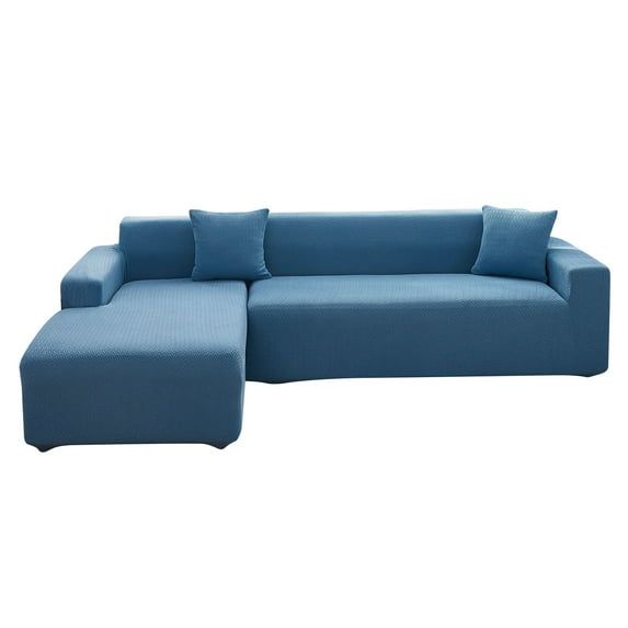 SIELUNO 2-Piece Sofa Slipcover,Stretch L Shape Sofa Cover Sectional Couch Cover Furniture Protector for Living Room
