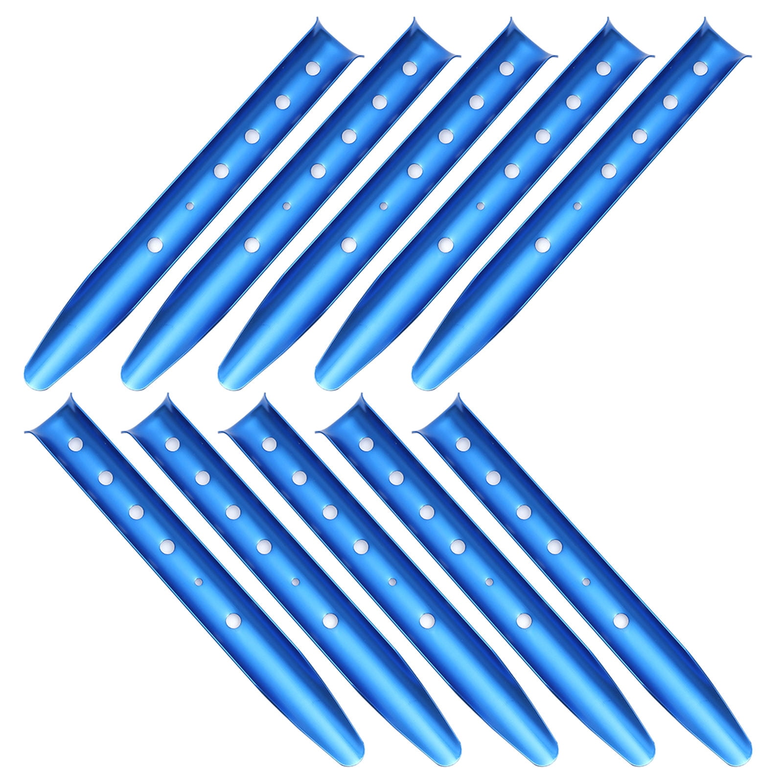 SIELUNO Outdoor Snow Sand Tent Stakes Pegs, Aluminum U Shaped Lightweight Tent Nails, Tent Accessories-Blue-31cm