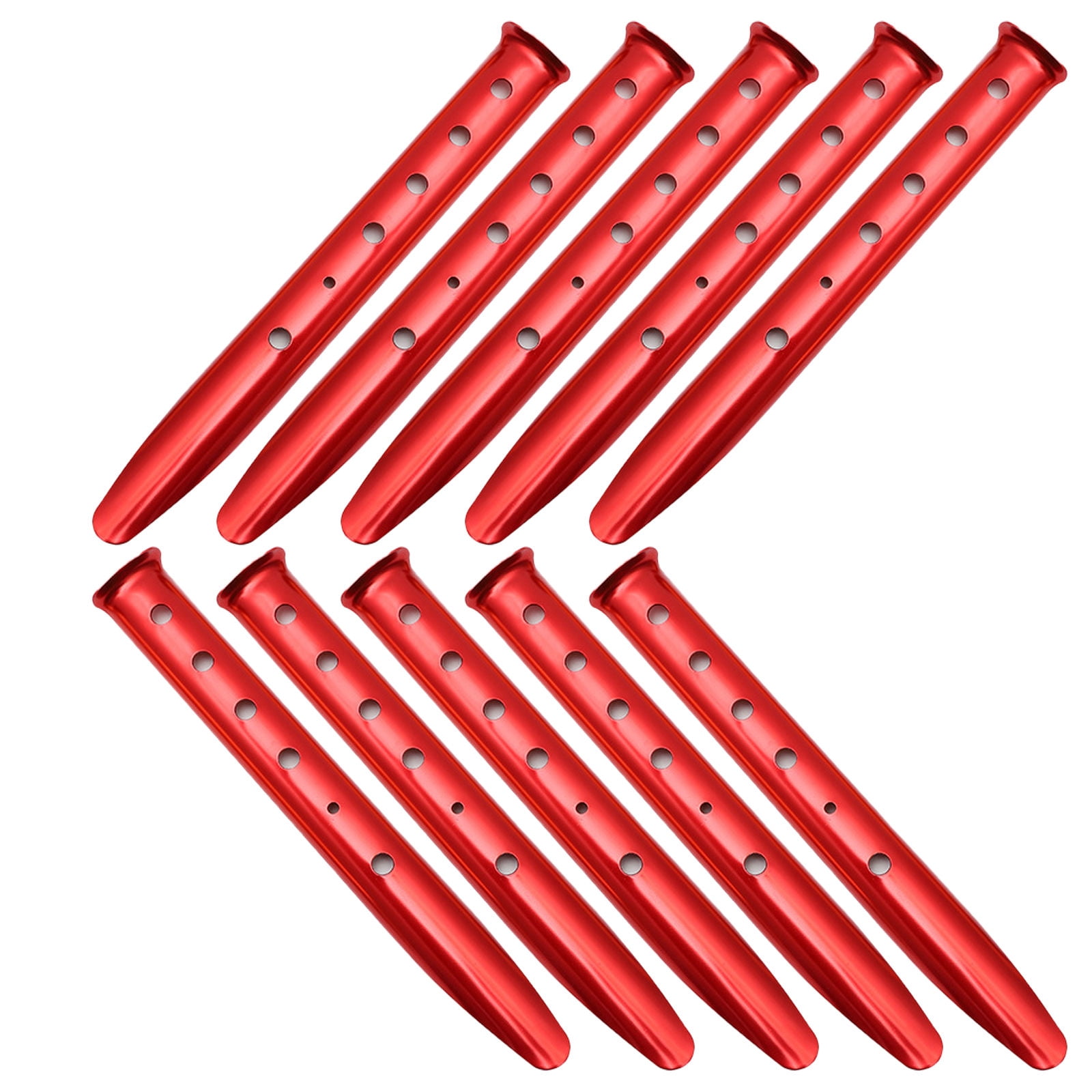 SIELUNO Outdoor Snow Sand Tent Stakes Pegs, Aluminum U Shaped Lightweight Tent Nails, Tent Accessories-Red-31cm