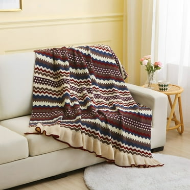 SIELUNO Soft Knitted Throws for Sofas Large Boho Warm Blanket for Bed Couch Chair Weighted Snuggle Throw Blanket