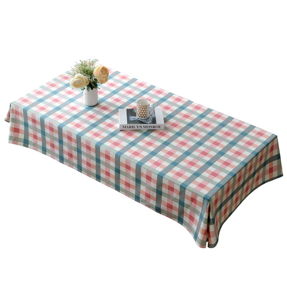 SIELUNO Tablecloths for Rectangle Tables Wave Print Tablecloth with Tassel,Cotton Linen Table Covers