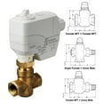 thumbnail image 1 of SIEMENS 261-02033 1/2 NPT x Union Male Powermite MT Series 2-Way N.O. Valve Actuator Assembly, 24Vac, 0.63 Cv, 1 of 1