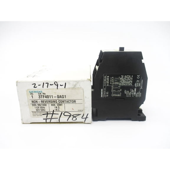 SIEMENS 3TF4011-0AG1 92/110V 20A NSMP