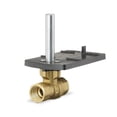 thumbnail image 1 of SIEMENS 599-10322 2-way 1-1/2 inch | 25 Cv ball valve with chrome-plated brass ball and brass stem | 200 psi close-off | NPT, 1 of 1