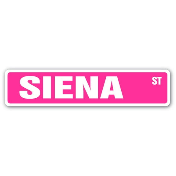 SIENA Street Sign Childrens Name Room Sign | Indoor/Outdoor |  24" Wide