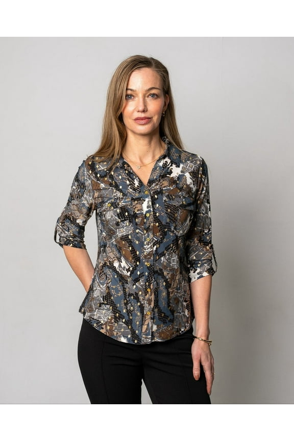SIENNA SNAKE PRINT BLOUSE