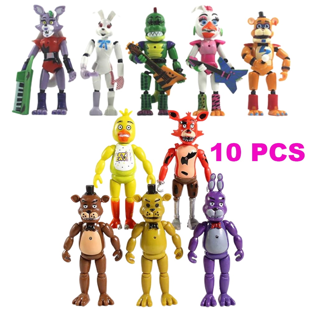17Pcs / Set Five Nights At Freddy's Game FNAF Figure Funtime Freddy Foxy  Sister Location Lightening Movable Action Figures Gift Toys 