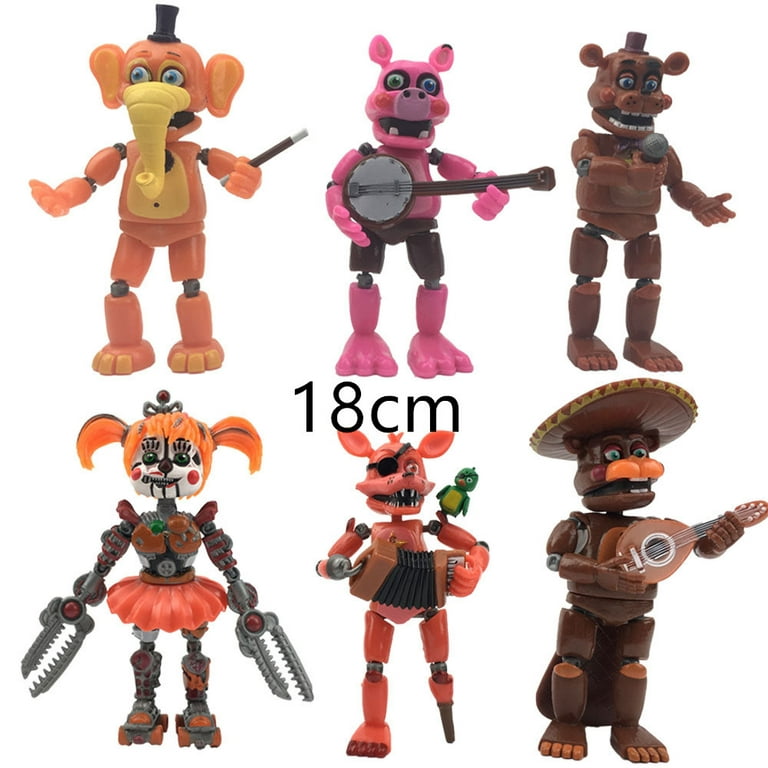 6pcs Set Halloween Freddy Nightmare Fazbear Bonnie Action Figure