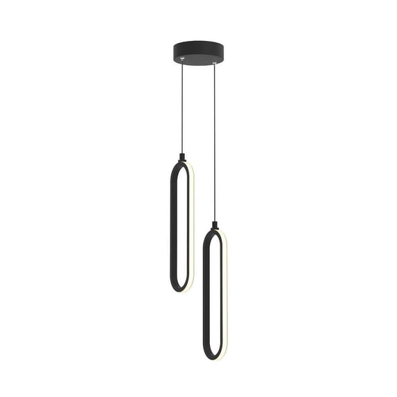 AFX Sienna 12'' 2-Light LED Pendant Black