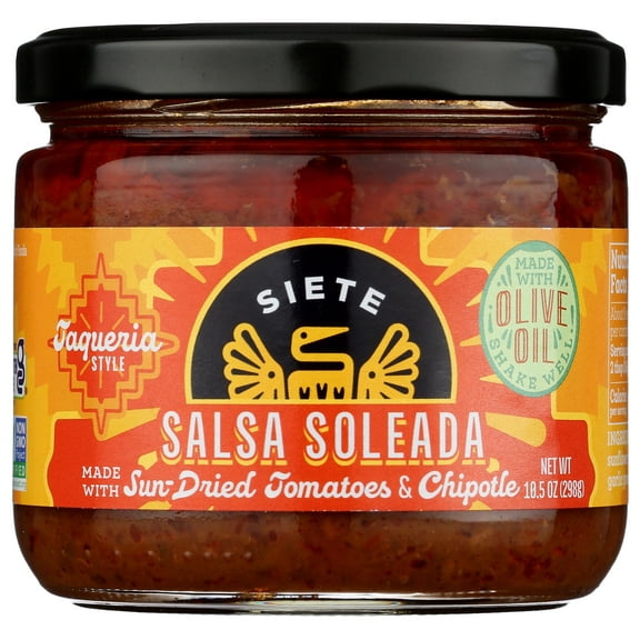 SIETE TAQUERIA SALSA SOLEADA, 10.5oz, 6 pack