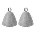 thumbnail image 1 of SIEYIO 1/2pc Anti Heat Sauna Hat Thicken Wool Felt Shower Cap Hair Turban Head Protections Quickly Drying Towel Bathroom Supply, 1 of 11