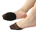 thumbnail image 1 of SIEYIO 1 Pair Women Mesh Half Toe Socks with Padding Forefoot Non-Slip Bottom Insoles, 1 of 19
