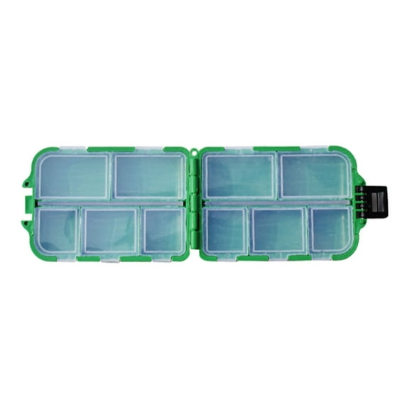 SIEYIO 10 Grid Compartment Organizers Container Waterproof Fish Lures Box Tackle Case