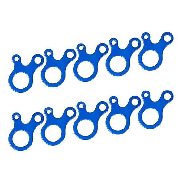 SIEYIO 10 Pcs Tent Rope Buckles Aluminium Alloy Parachute Cord Rope Tensioner Fastener Guyline Cord Adjuster Paracord Tensioner