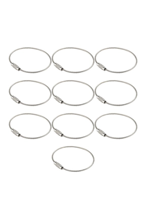 10 Pieces Vibrant Iron Screw Lock Rings DIY Jewelry Keychain Making Components