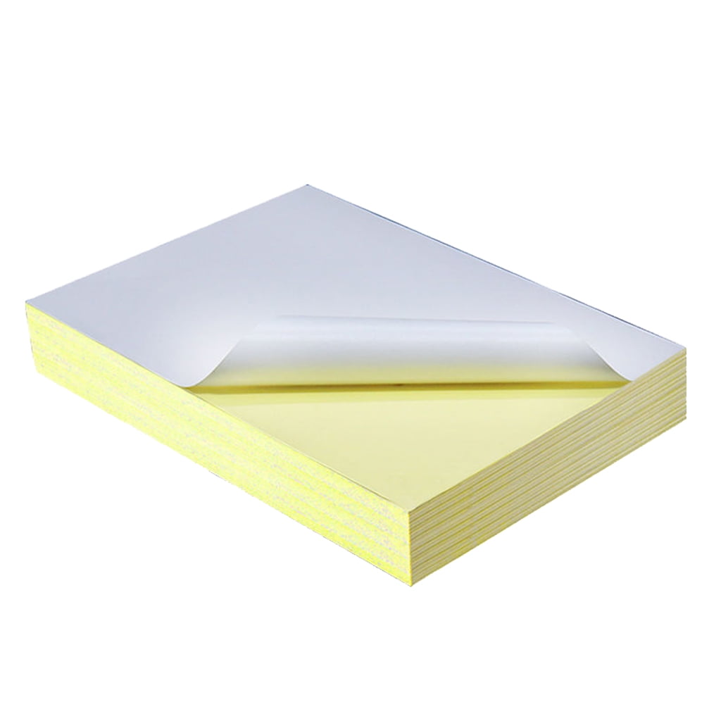 SIEYIO 100Pcs Pack Premium A4 A5 Stickers Paper Fit for Laser Inkjet Printers Full Sheet Matte Smooth Self adhesive Papers