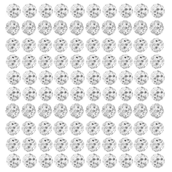 SIEYIO 100pcs 10mm Clay Beads Colorful Rhinestones Beads for Handmade Jewelry