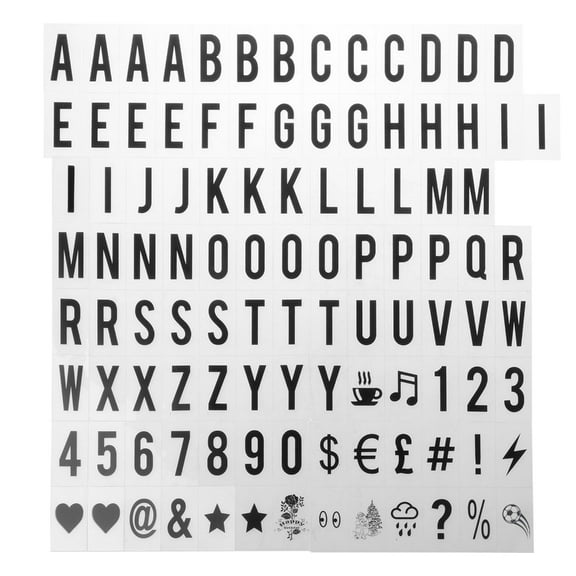 SIEYIO 104pcs Cinematic Lightbox Letters & Numbers Signs Replacement for A4 Light Up