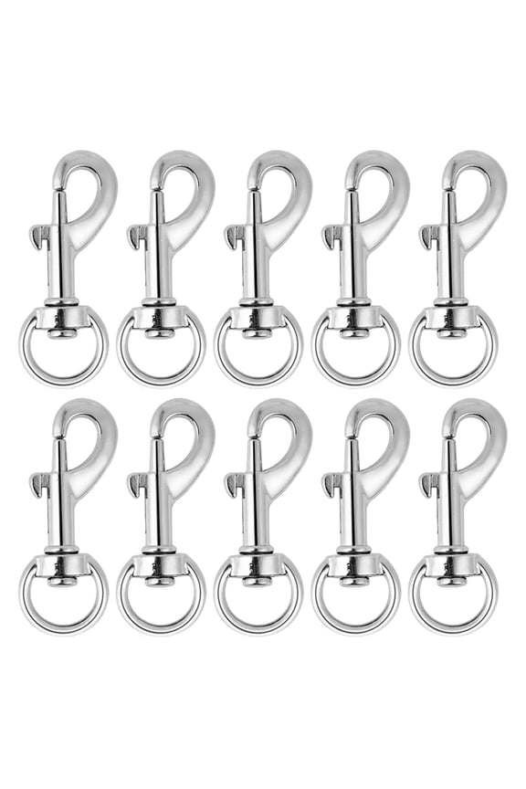 10PCS Zinc Alloy Dog Leash Clips Reliable Metal Buckle Hooks DIY Craft Key Rings