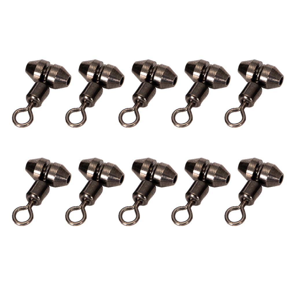 SIEYIO 10Pcs 3 Way Swivel Barrel Bearing Rolling Fishing Lure Connector ...