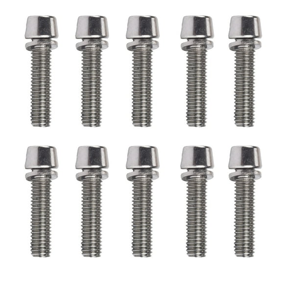 SIEYIO 10Pcs M5x20mm Bike Stem Bolts Screw Bicycles Stem Top Cover Bolts Screw Bicycles Headset Bolts Screw with Washers
