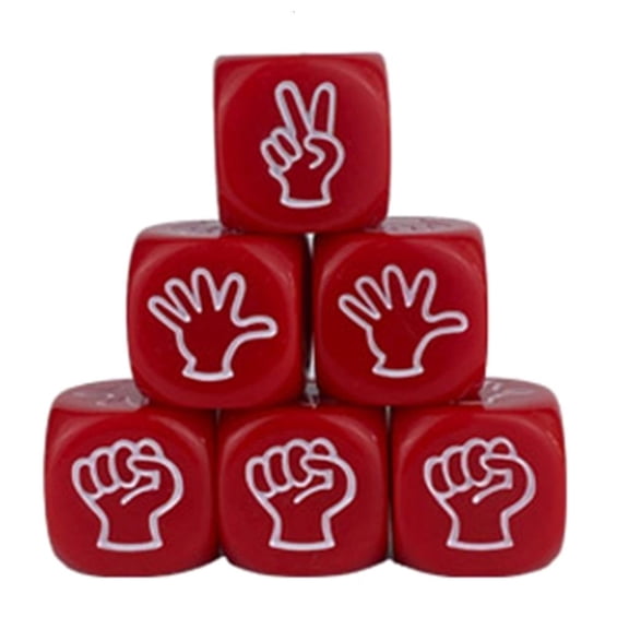 SIEYIO 10Pcs Rock Paper Scissor Game Dices 6 Sided 20mm Dices for Family Entertainment
