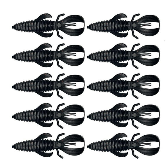 SIEYIO 10Pcs Soft Wacky Worms Baits Plastic Fishing Lures Worms Fishing Lures Drop Short Worms Artificial Baits Swimbaits