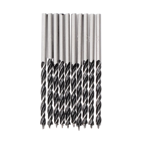 SIEYIO 10Pcs Twist Drill Bits 3mm Carbon Steel Reduced Shank Bits for Straight Shank Electrical Drilling Tool Woodwork