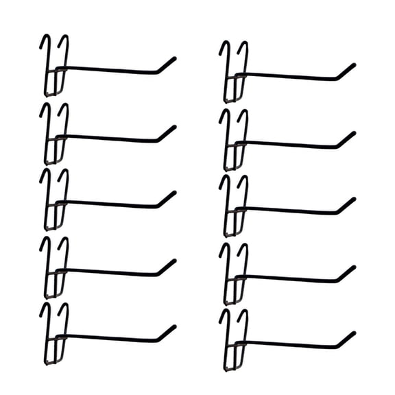 SIEYIO 10Pcs Versatile Pegboard Hooks Grid Wall Mesh Retail Display Shop Peg Goods Shelf Minimalist Panel Pegboard Hooks