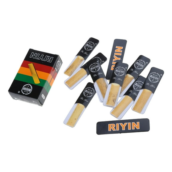 SIEYIO 10pcs Clarinet Reeds Set Bb Tone Strength 1.5/2.0/2.5/3.0/3.5/4.0 Reed Clarinet